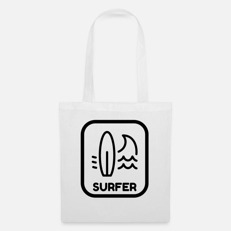 Surfen / Surfer / Surf / Surfing / Strand - Stoffbeutel - Weiß