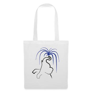 Elephant splashes water from proboscis - Choose color - Tote Bag - white - Front