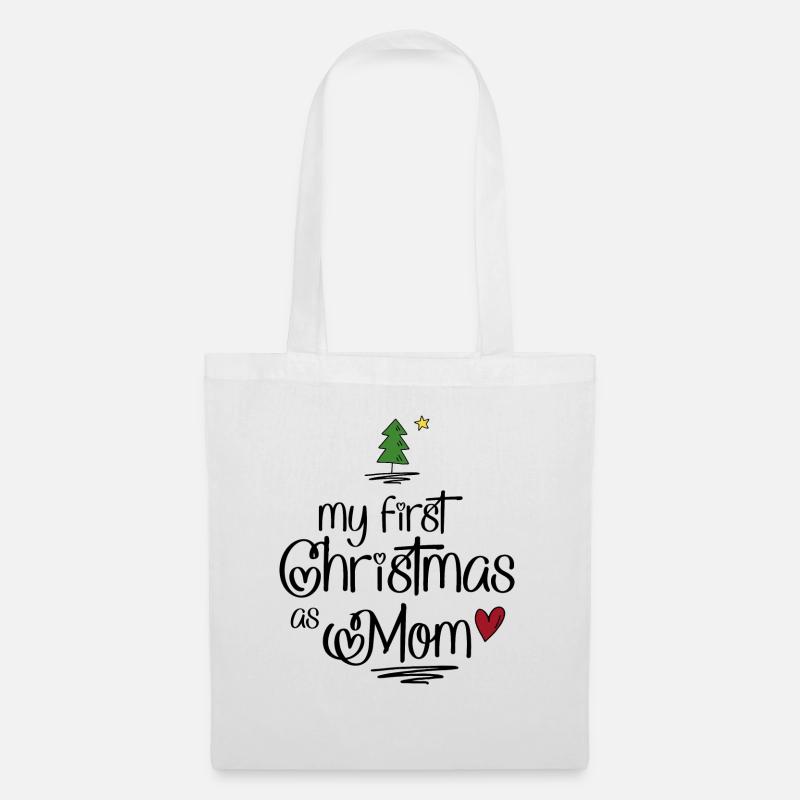 My first Christmas as Mom - Stoffbeutel - Weiß