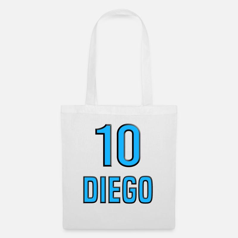 Diego 10 blau heller Stil - Stoffbeutel - Weiß
