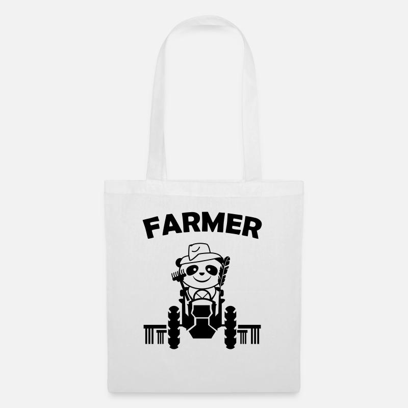 panda farmer - Stoffbeutel - Weiß