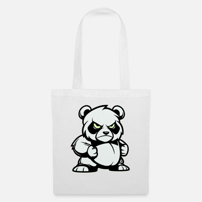 pandabär comic - Stoffbeutel - Weiß