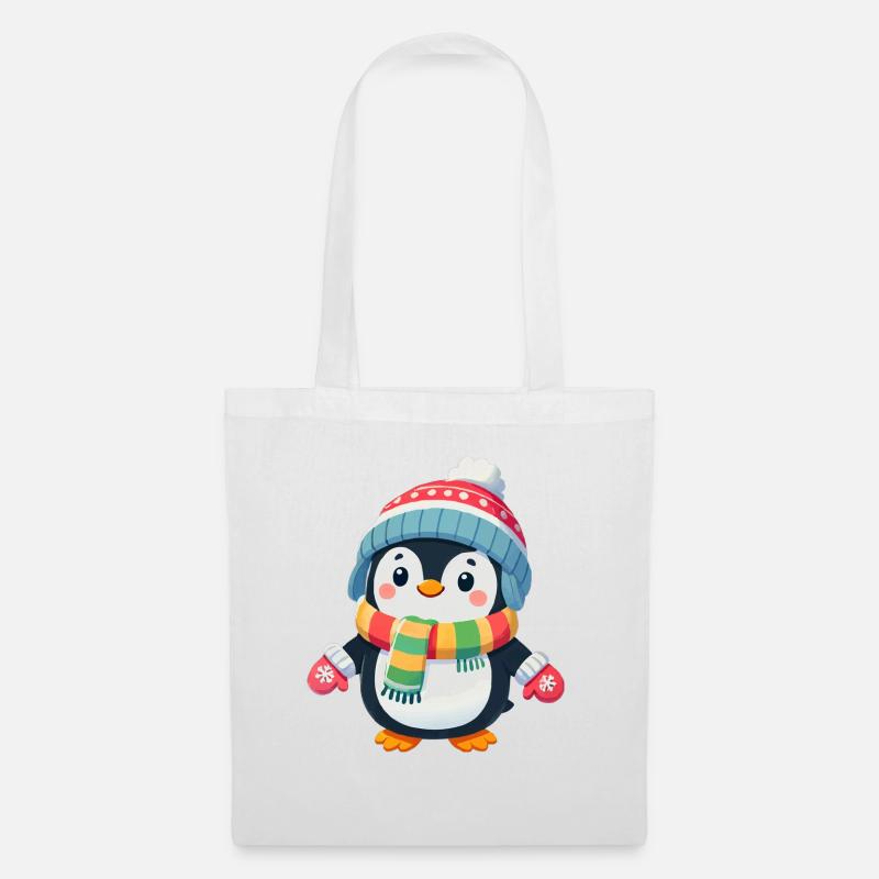 pinguin comic - Stoffbeutel - Weiß