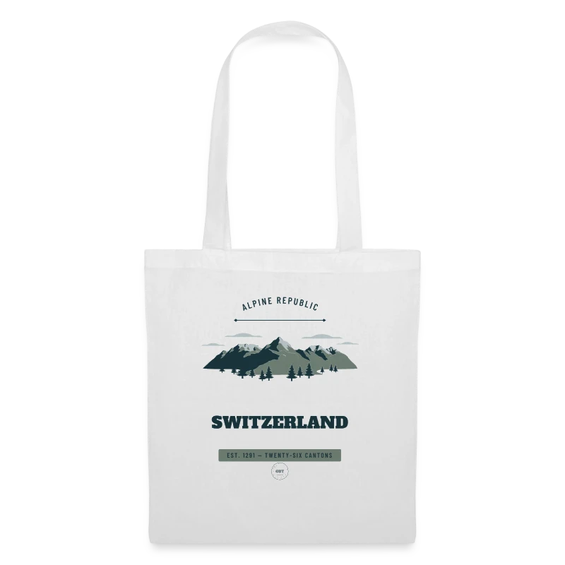 Switzerland-mærke på en tote bag