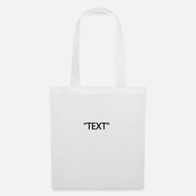 Text - Stoffbeutel - Weiß