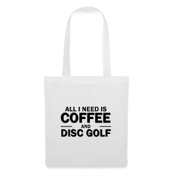 Café et Disc Golf - Sac en tissu - blanc - Devant