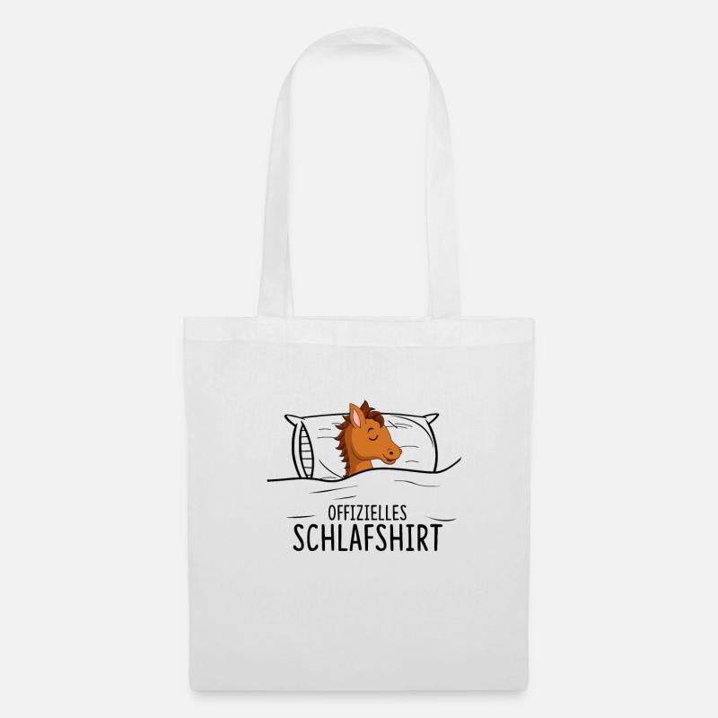 Offizielles Schlafshirt Pferd - Stoffbeutel - Weiß