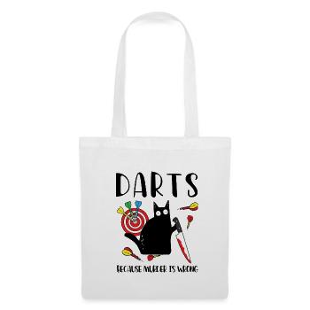 Darts Because Murder Is Wrong Cat Knife - Tote Bag - white - Front