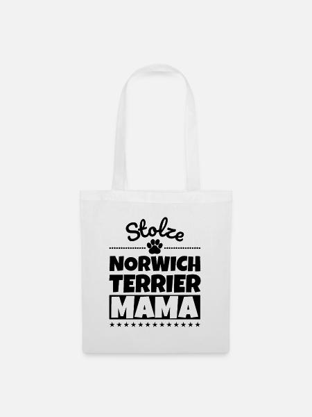 Stolze Norwich Terrier Mama - Stoffbeutel - Weiß