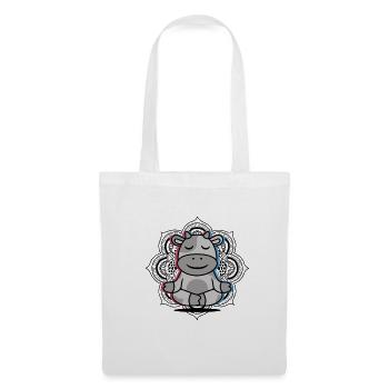 Yoga Beef Mandala Lotus Flower Meditation Cow - Tote Bag - white - Front