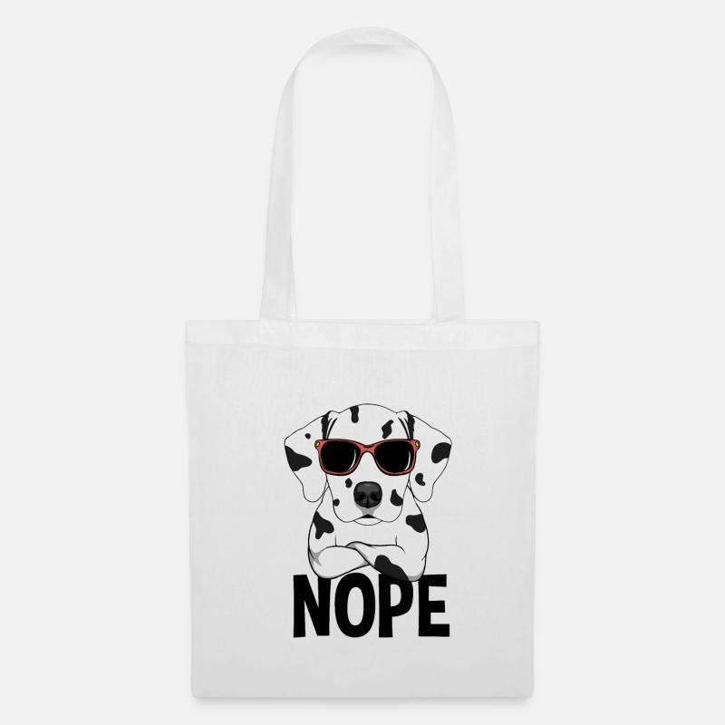 Nope Dalmatiner Hund Nö - Stoffbeutel - Weiß
