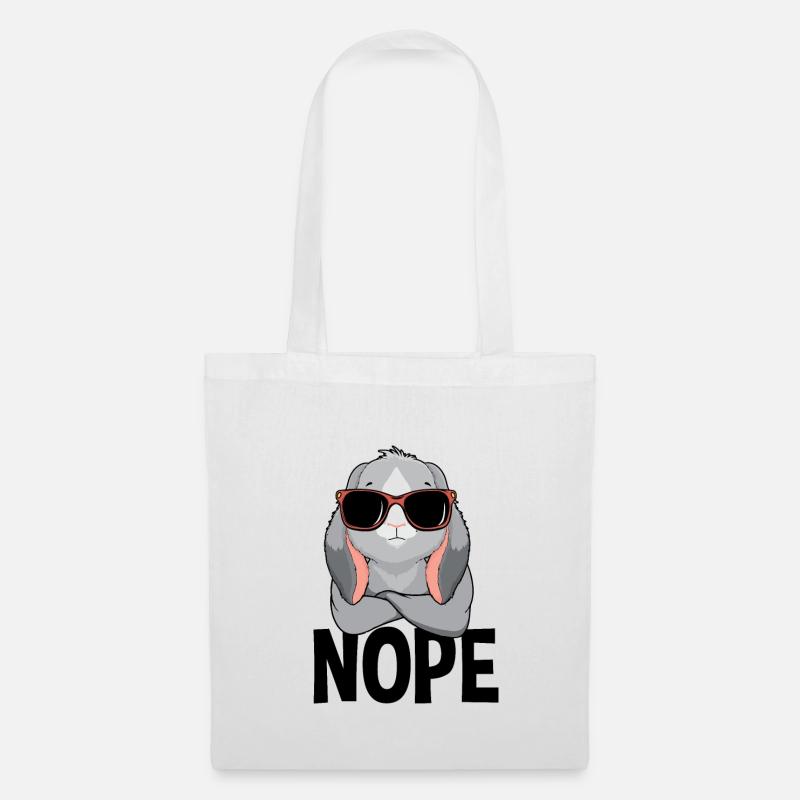 Nope Rabbit Nope Simple Nope - Stoffbeutel - Weiß