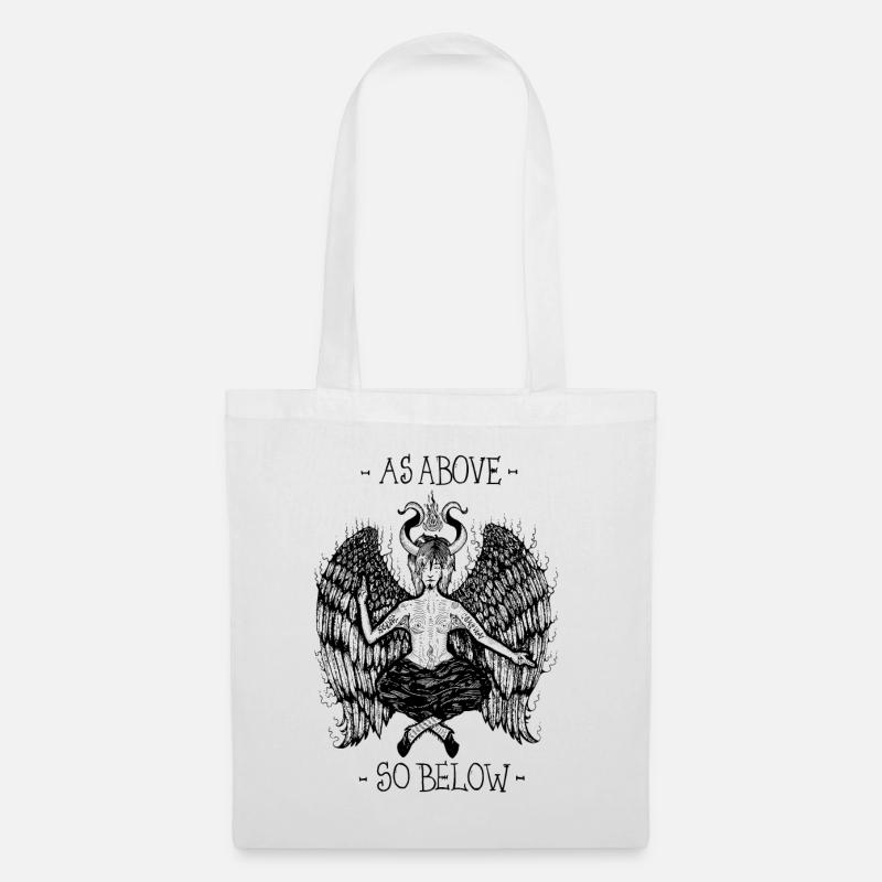 As Above, So Below Baphomet - Sac en tissu - blanc