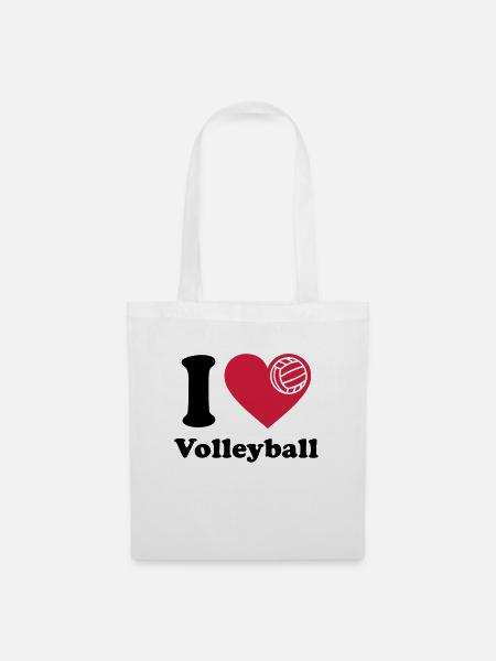 Volleyball - Stoffbeutel - Weiß
