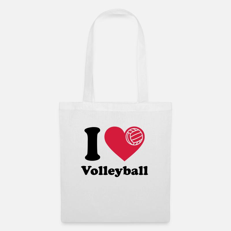 Volleyball - Stoffbeutel - Weiß