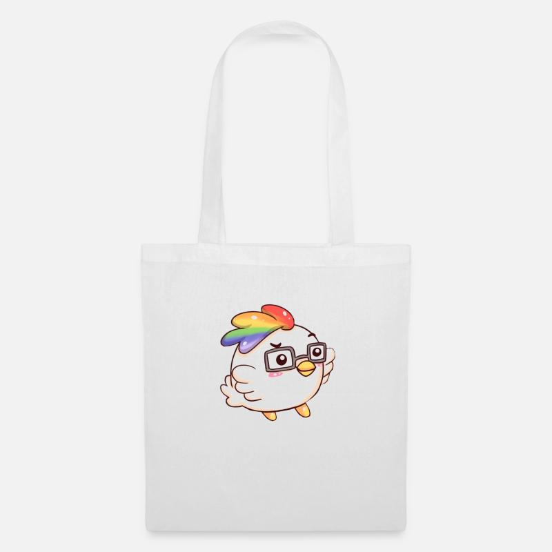 Regenbogen - Stoffbeutel - Weiß