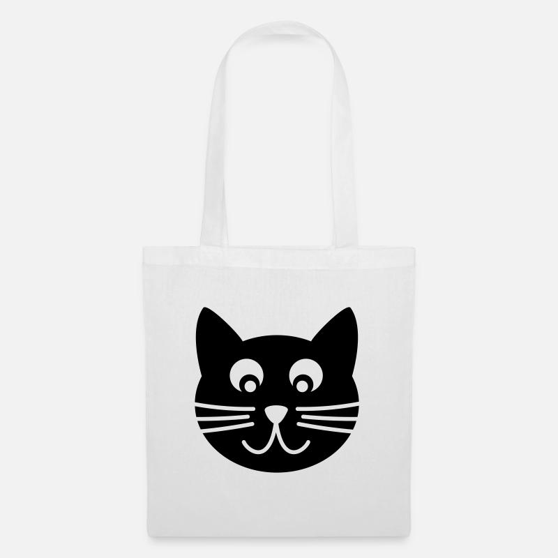Katze - Stoffbeutel - Weiß