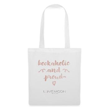 bookaholic & proud - Stoffbeutel - Weiß - Vorne