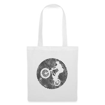 BMX Rad Fahrrad Retro Geschenk Bicycle Motocross - Stoffbeutel - Weiß - Vorne