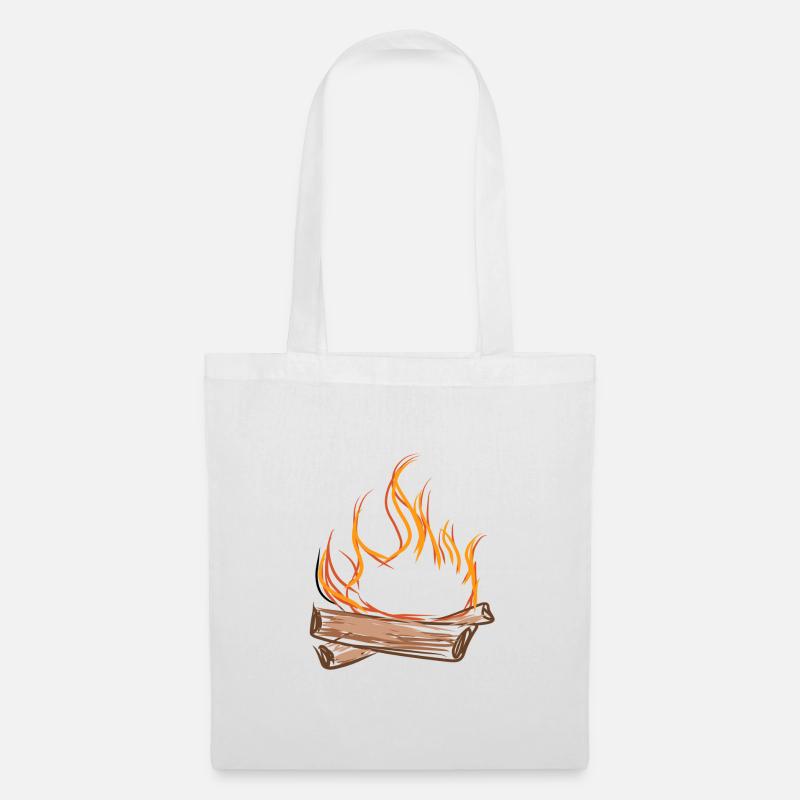 Lagerfeuer feuer - Stoffbeutel - Weiß