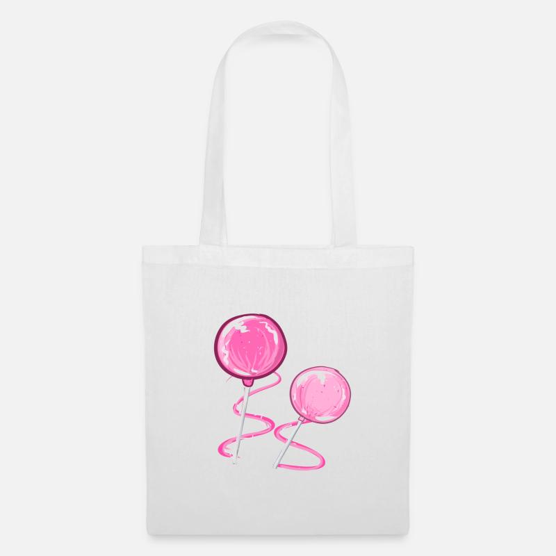 pinke lollipops cake pop - Stoffbeutel - Weiß