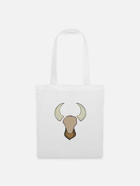 tier widder bulle hörner symbol - Stoffbeutel - Weiß