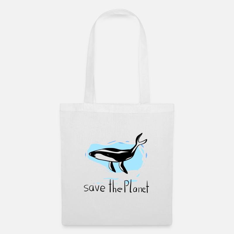 Conservation des baleines Save Planet Écosystème - Sac en tissu - blanc