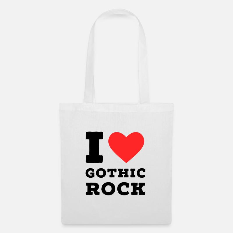 Ich liebe Gothic Rock - Stoffbeutel - Weiß