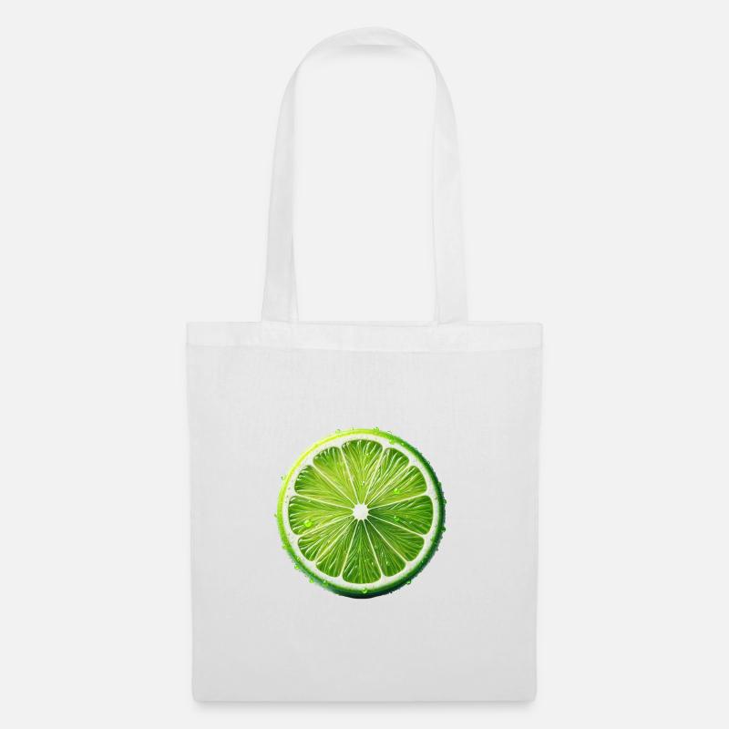 Limette - Stoffbeutel - Weiß