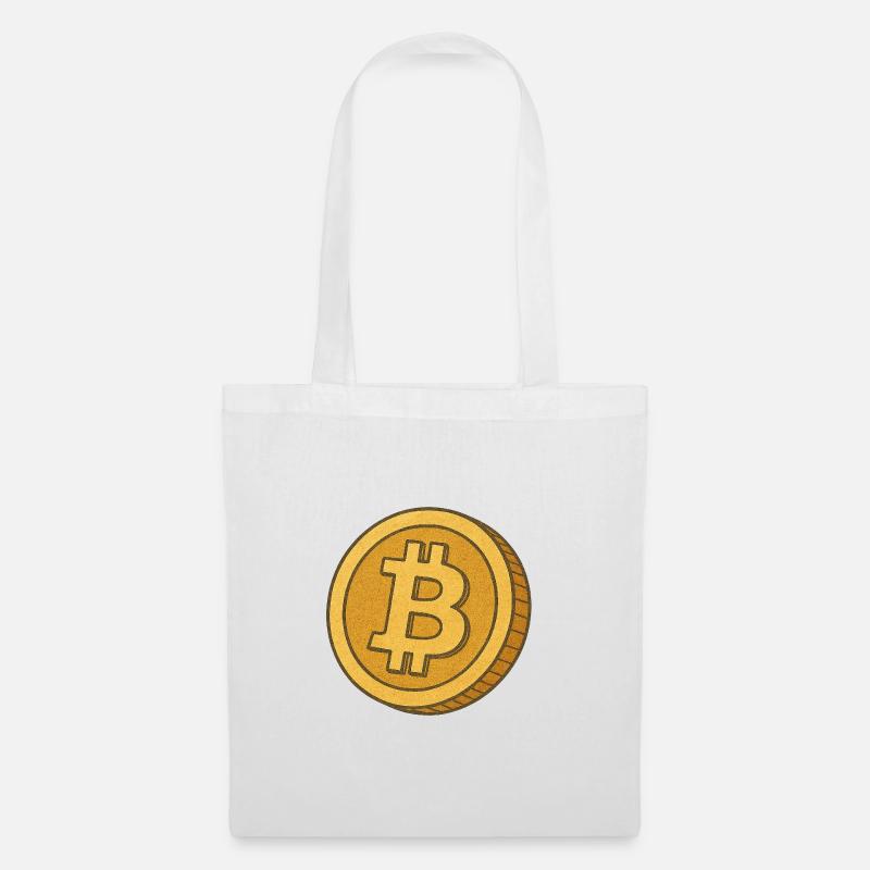 Bitcoin_als_comic - Stoffbeutel - Weiß