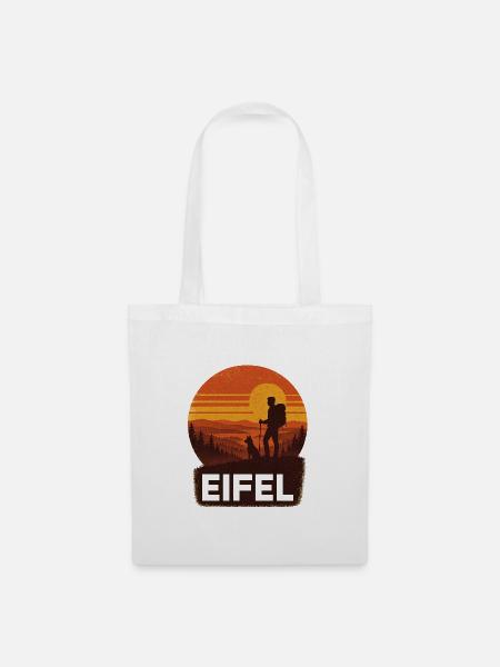 Eifel T-Shirt Wanderlust Natur Berge Outdoor Abent - Stoffbeutel - Weiß
