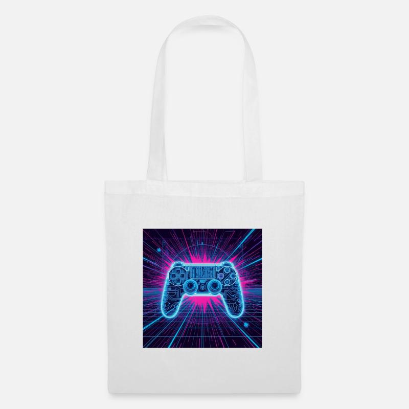 Neon Gaming Universe - Stoffbeutel - Weiß