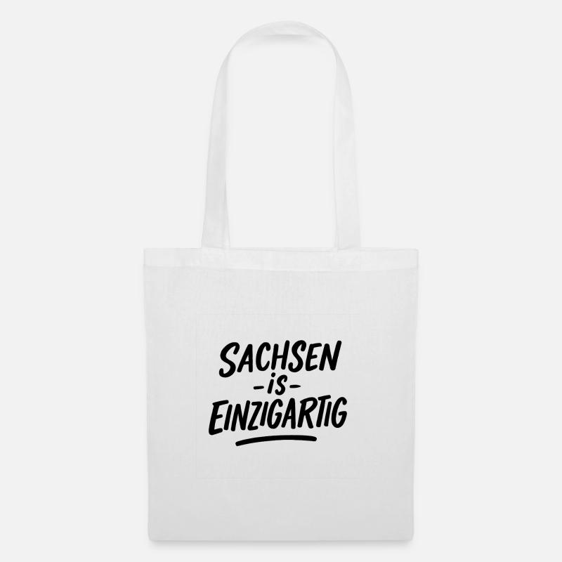 Sachsen_is_Einzigartig - Sac en tissu - blanc