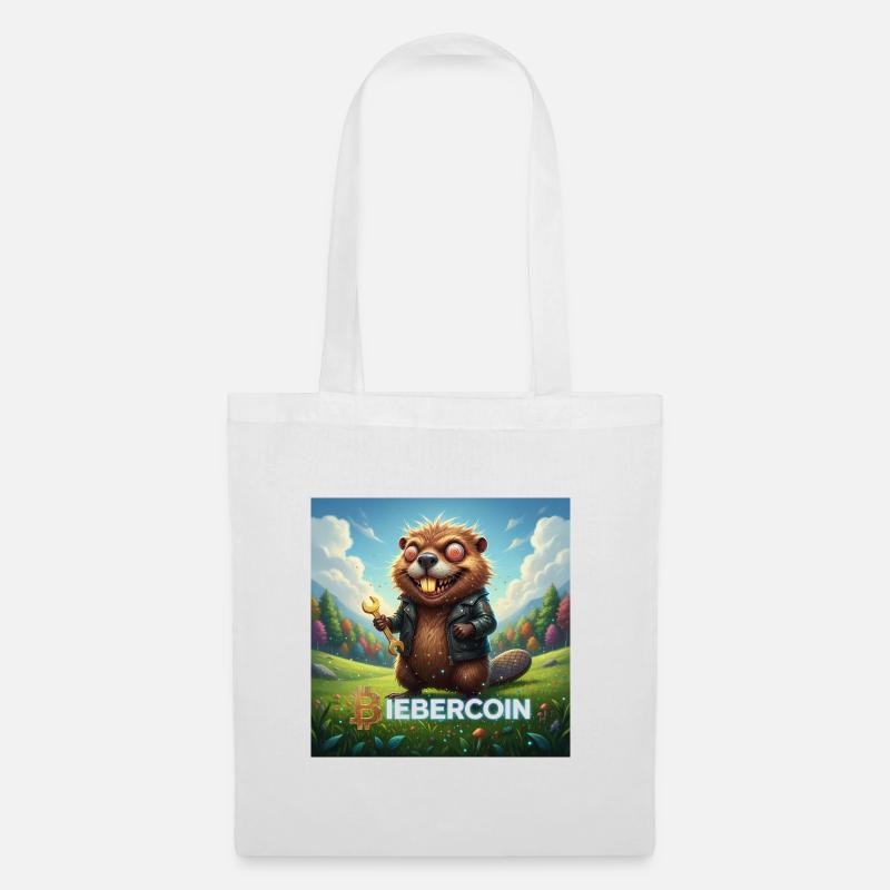 Crypto Beaver avec clé à molette - Sac en tissu - blanc