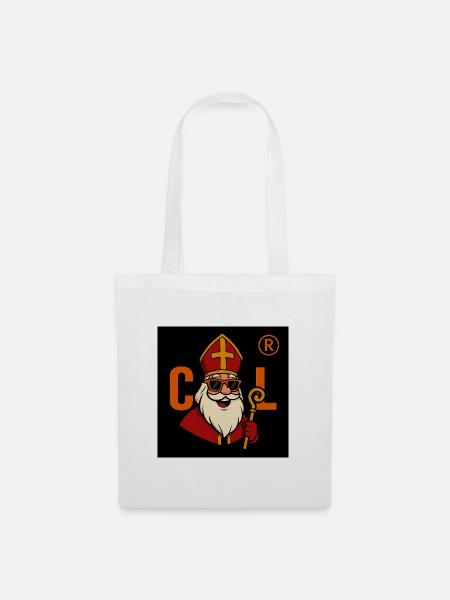 Sinterklaas mit Sonnenbrille - Stoffbeutel - Weiß