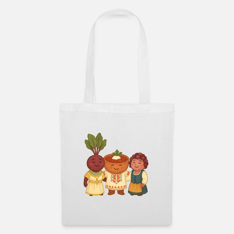 Beetroot, borsch and salad - Tote Bag - white