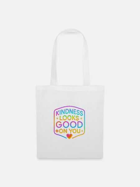 Kindness Neon steht dir gut - Stoffbeutel - Weiß