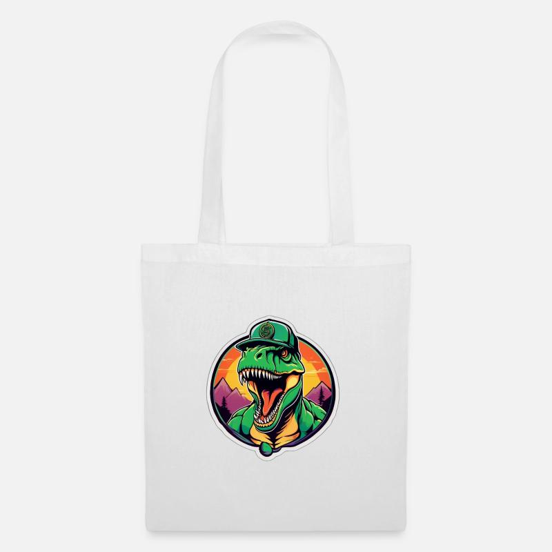 Dinosaur Sunset Headpiece - Tote Bag - white