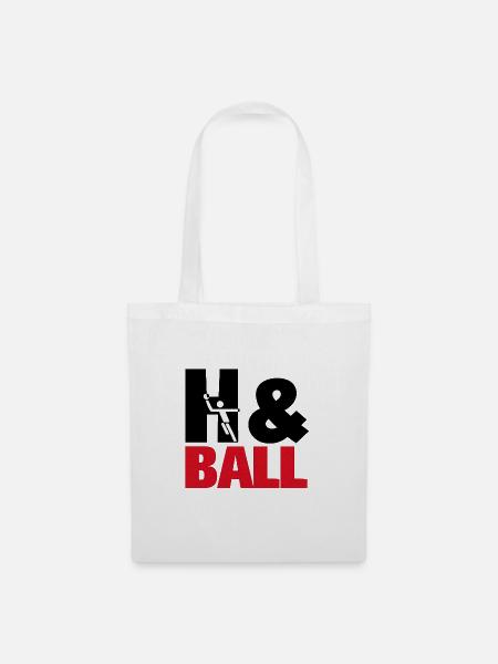 H&Ball by handballtrainer.de - Stoffbeutel - Weiß