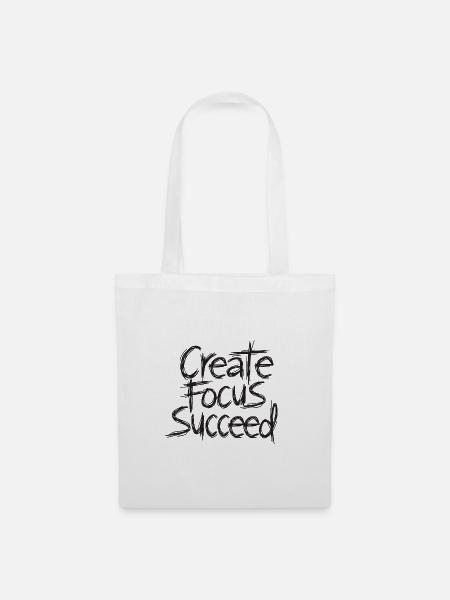 Create Focus Succeed - Stoffbeutel - Weiß