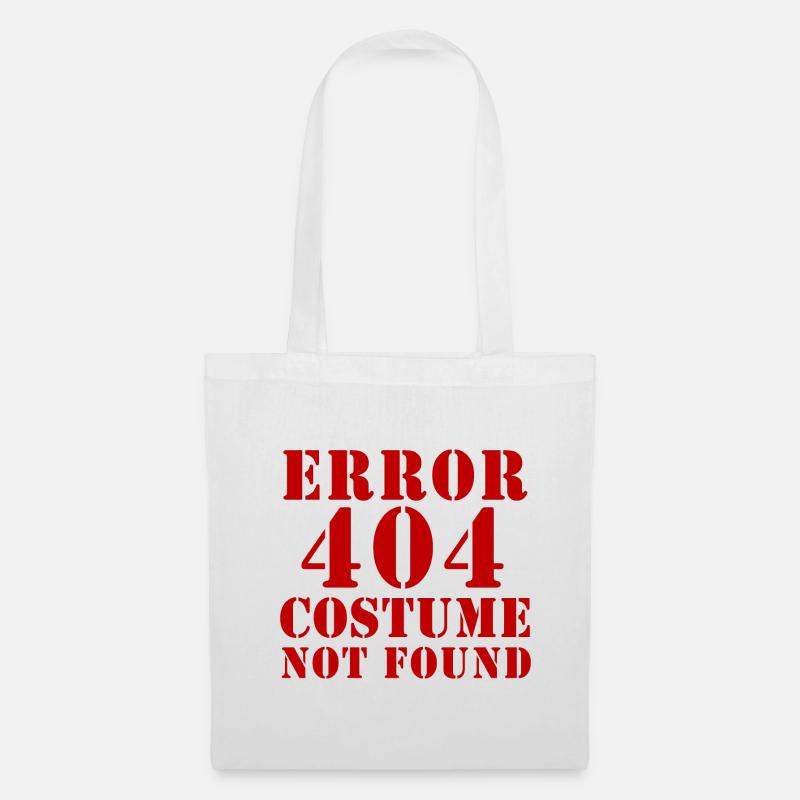 Error 404 - Costume not found - Stoffbeutel - Weiß