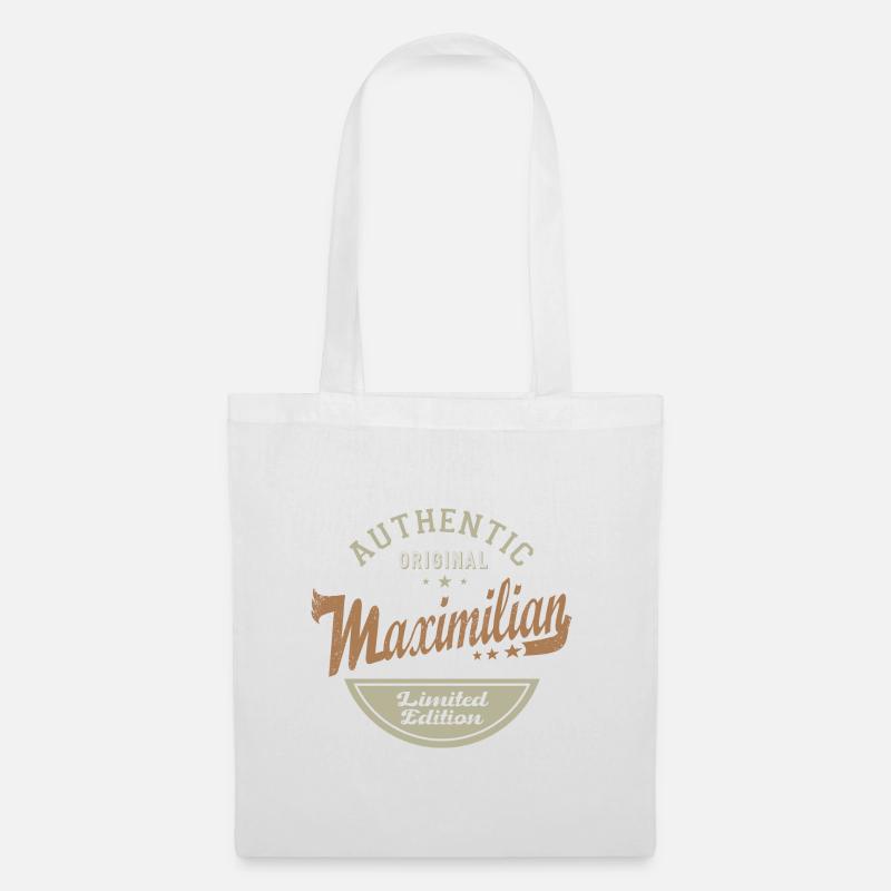 Maximilian Tshirt personalisierter Name maximilian - Stoffbeutel - Weiß