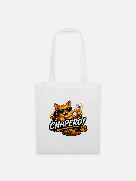 Ginger Cat – Chic und Pop-Aperitif - Stoffbeutel - Weiß