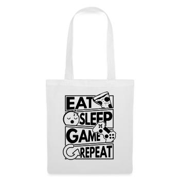 Eat sleep game repeat - Tote Bag - white - Front
