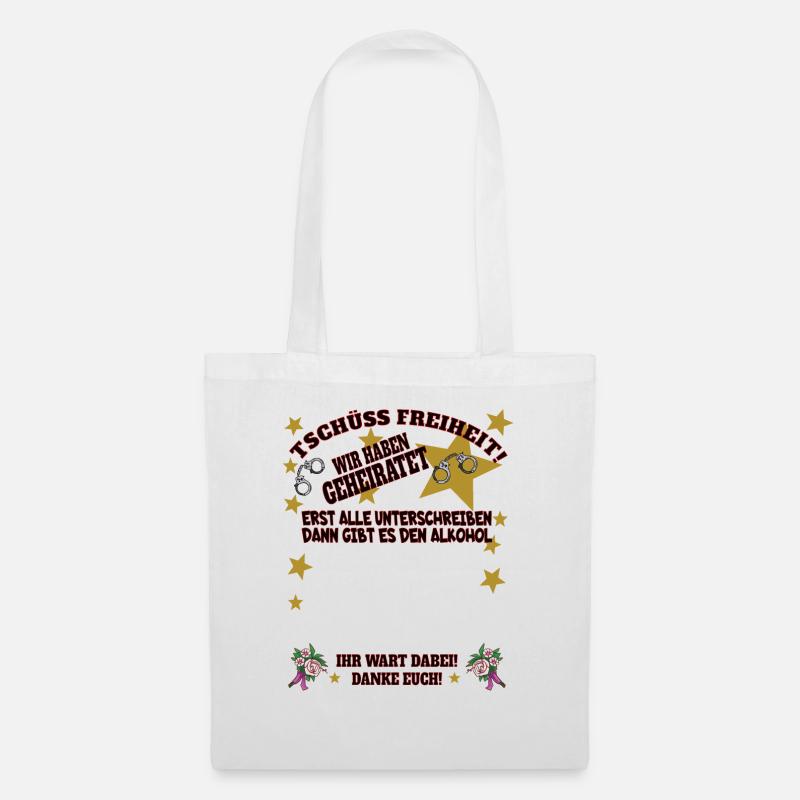 Hochzeit Zubehör Geschenkidee - Stoffbeutel - Weiß