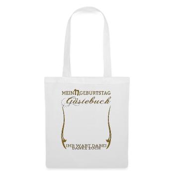 17th Birthday Girl & Boy Guestbook - Tote Bag - white - Front