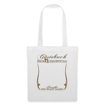 17th Birthday Girl & Boy Guestbook - Tote Bag - white - Front