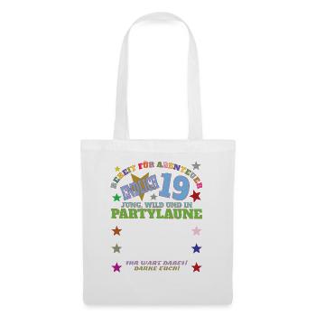 19th Birthday Man and Woman Guestbook - Tote Bag - white - Front