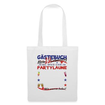 Livre d’or 19e anniversaire homme et femme - Sac en tissu - blanc - Devant