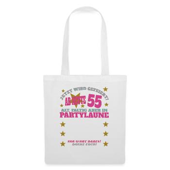 55th Birthday Man and Woman Guestbook - Tote Bag - white - Front